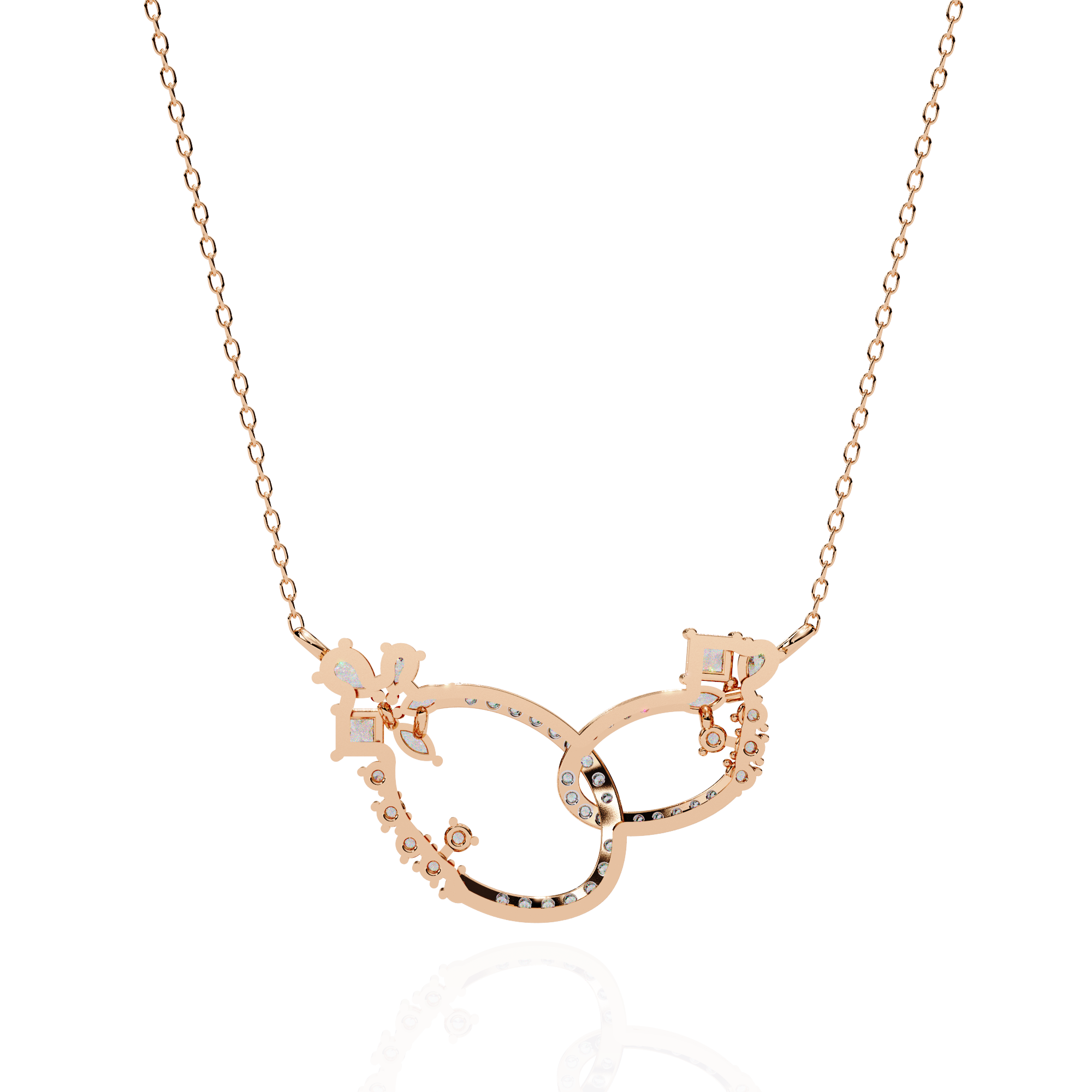 Solitairekart 0.73ct Eternal Harmony Natural Diamond Necklace-HI Color, VS-SI Clarity